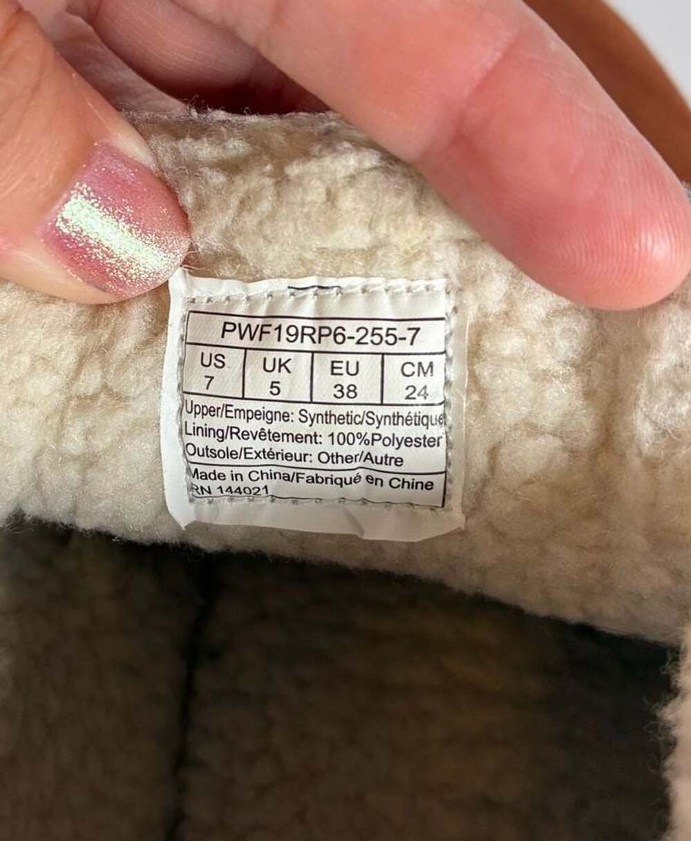 Pendleton Homestead Faux Fur Lined Suede Moccasin Slippers Size 7 - Picture 8 of 10